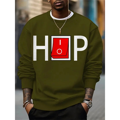 Sweat-shirt drôle à manches longues pour hommes, Streetwear rétro, Pull Hip Hop, Haut solide, Vêtements pour hommes, Harajuku, Printemps, Nouveau, Y2k PVD, 2025