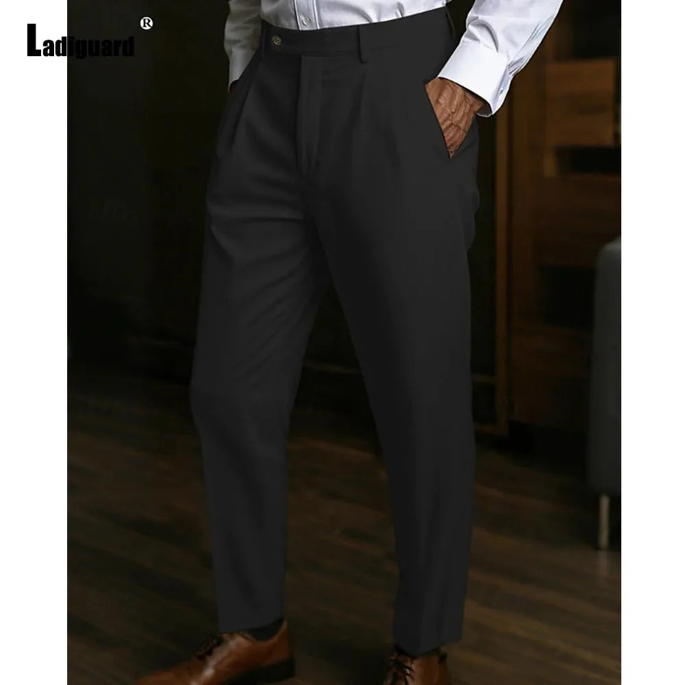 Pantalon de plage LInen pour hommes, avec poche sur pied, Style italien, Naples, décontracté, droit, couleur unie, longueur cheville, bas, nouveau, 2025