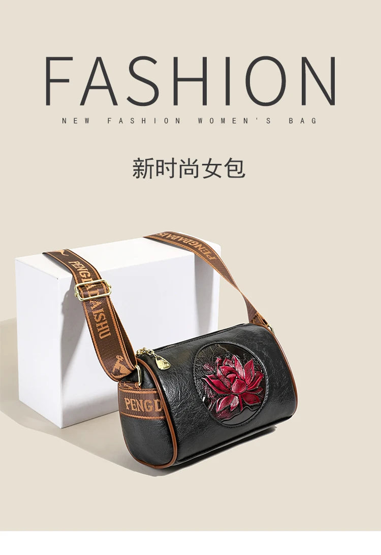 Sac à main décontracté en cuir souple pour femmes, sacs à bandoulière, nouvelle mode imprimée, fourre-tout pour dames, 2024