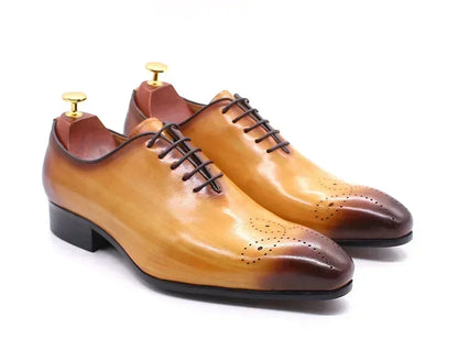 Chaussures d'affaires italiennes originales en cuir véritable faites à la main pour hommes, chaussures Derby à la mode pour marié et mariage, mocassins