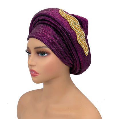 Mode africain Turban casquette femmes Autogele couvre-chef dame bandeau Nigeria mariage couvre-chef Turbante Mujer