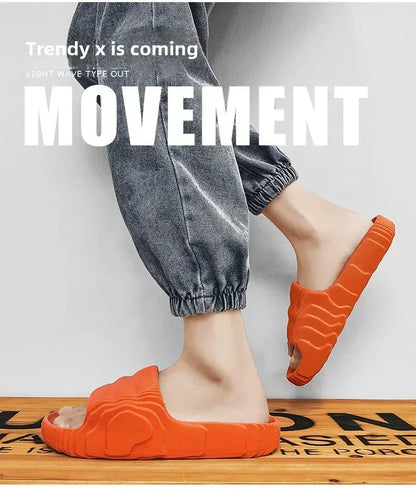 Pantoufles d'été de grande taille pour hommes, pantoufles de Style coréen à la mode avec semelle épaisse, pantoufles de Couple polyvalentes en PVC, nouvelle collection