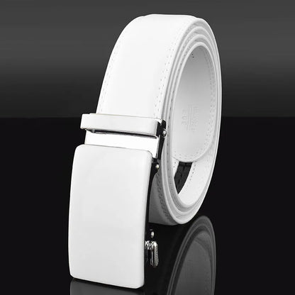 2024 hommes Designer ceintures de haute qualité blanc marque de luxe Ceinture automatique boucle peau de vache décontracté affaires taille sangle Ceinture Homme