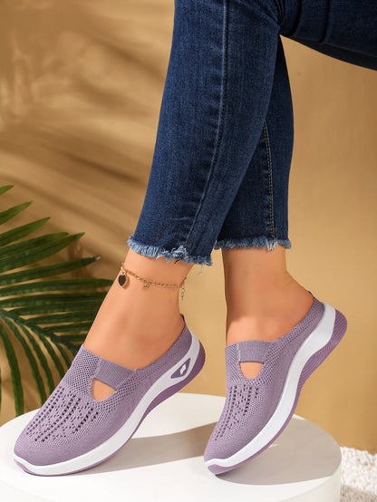 Chaussures pour femmes pratiques et confortables à la maison, un pied avec évent et demi-pantoufle, chaussures d'été pour femmes, livraison gratuite