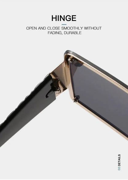 BERAKAH SUPRÊME - Lunettes de soleil à grande monture pour femmes, une pièce, à bords larges, Ins Street Shooting Catwalk Uv400