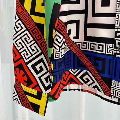 Chemises de luxe royales pour hommes, vêtements ajustés, chemises à imprimé floral complet, bandes dessinées longues, chemises de fête de remise de diplôme, s sociaux de luxe pour hommes