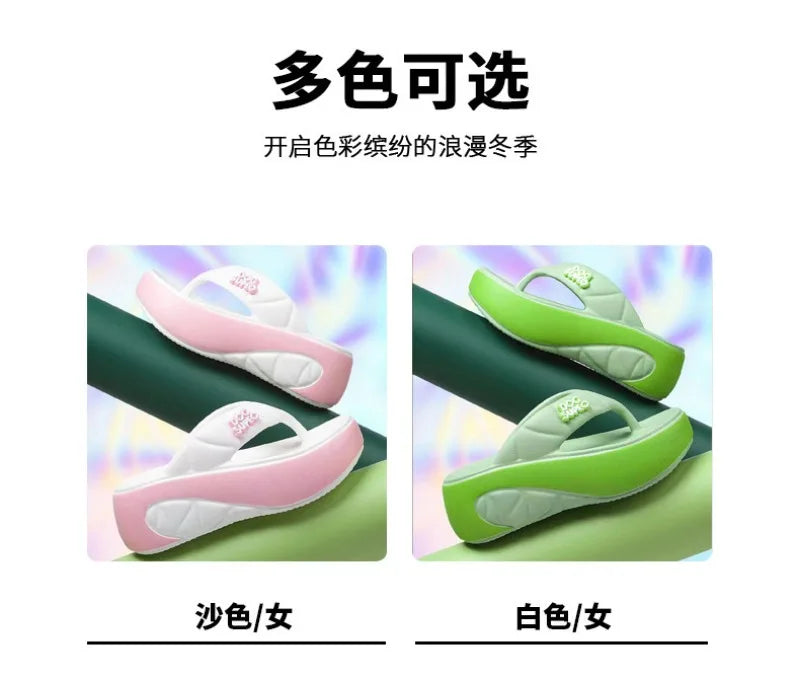 Pantoufles pour femmes mode plate-forme pantoufle été hauteur augmentant EVA pantoufle en plein air chaussures de plage décontractées pour femmes tongs