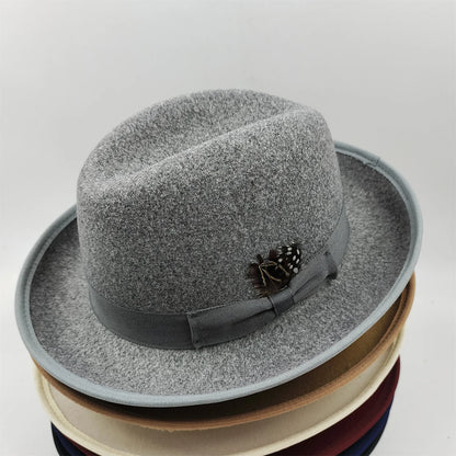 NOUVEAU chapeau de tarte de porc bord hommes femmes Fedora classique gentleman melon cosplay derby melon anglais chapeau panama jazz chapeau en gros