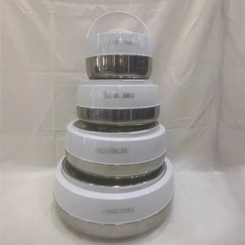 Conteneur de stockage des aliments, boîte à déjeuner Bento en plastique, Thermos pour aliments chauds, boîte de conservation des aliments, accessoires de cuisine 4 pièces