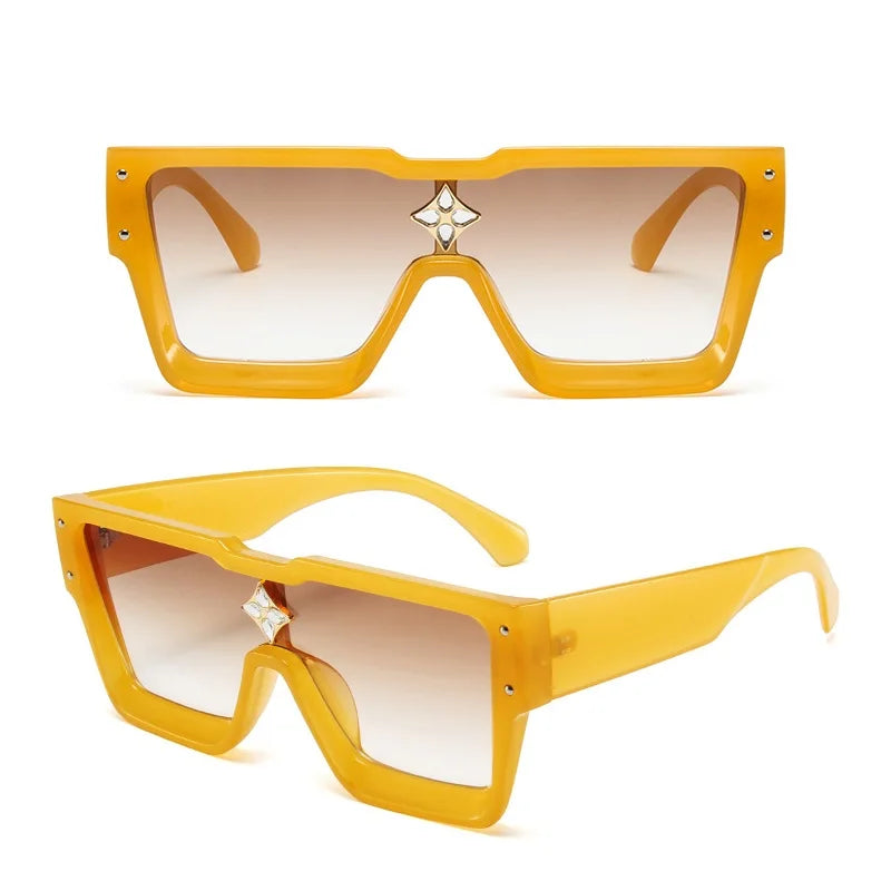 Lunettes de soleil Cyclone de luxe élégantes pour hommes et femmes, lunettes de soleil carrées de styliste pour la conduite d'aviation, nuances de mode UV400