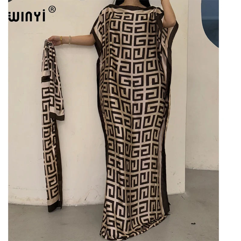 WINYI robe traditionnelle africaine musulmane pour femme abaya dubaï caftan de luxe robe de soirée élégante robe Maxi longueur couvertures de plage