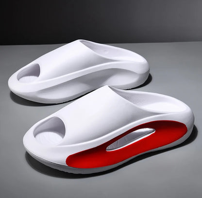 Pantoufles d'été à semelle épaisse pour hommes et femmes, sandales d'intérieur à fond souple EVA, chaussures de plage légères, tongs