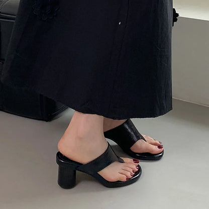 Chaussures rouges mode talons ronds dames pantoufles femmes tongs élégantes femmes pantoufles à talons sandales diapositives chaussures pompes