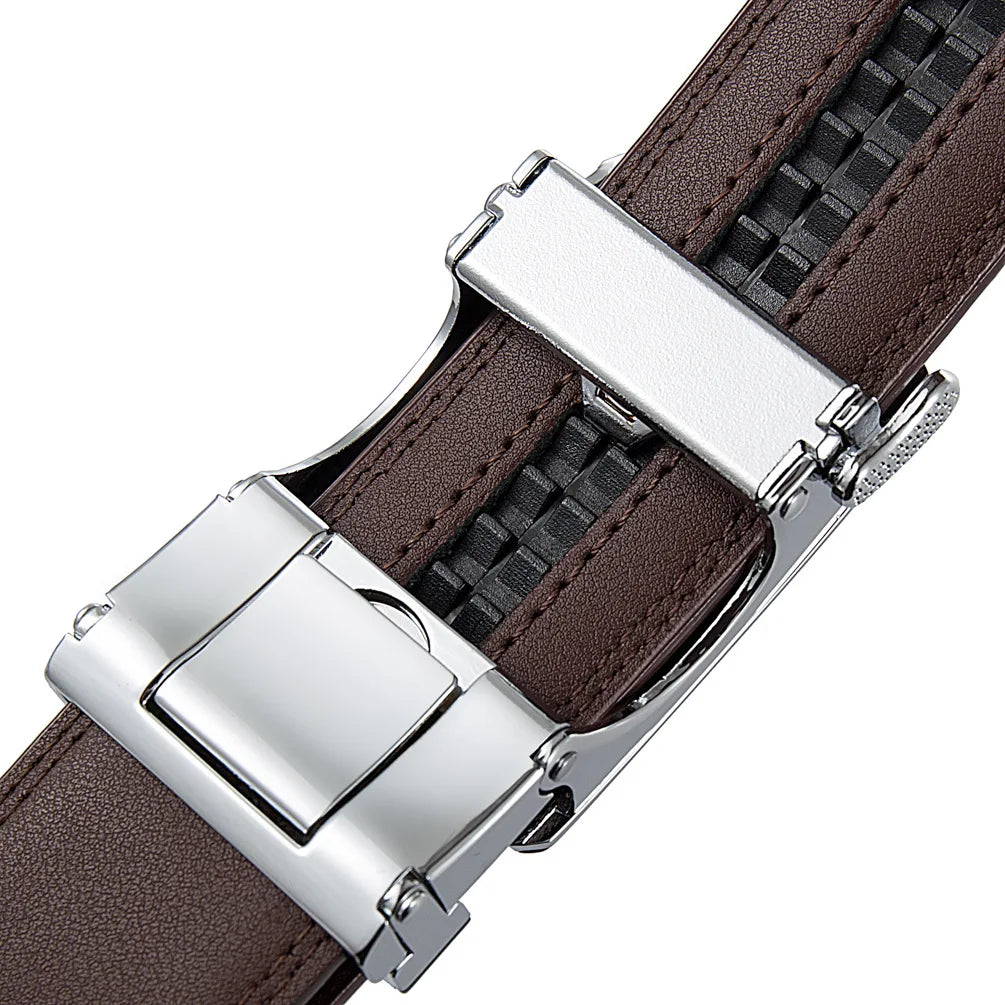 Nouveaux hommes ceinture mode alliage automatique boucle ceinture affaires décontracté décoration ceinture hommes ceintures 3.5 cm noir bleu rouge café