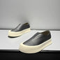 Hommes respirant mode personnalité en cuir véritable bas plate-forme mocassins marche hommes haute rue confortable sans lacet chaussures