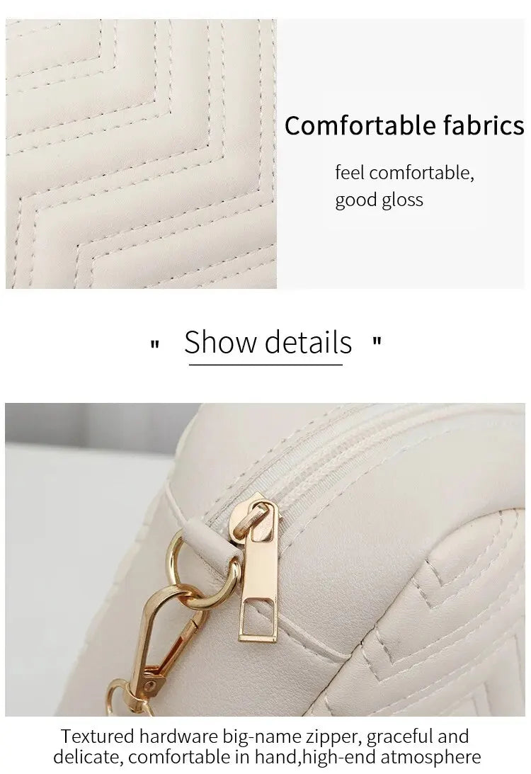 Sac photo brodé matériau PU décontracté petit sac carré polyvalent sac à bandoulière unique bandoulière imprimée