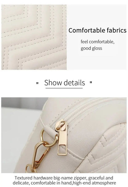 Sac photo brodé matériau PU décontracté petit sac carré polyvalent sac à bandoulière unique bandoulière imprimée