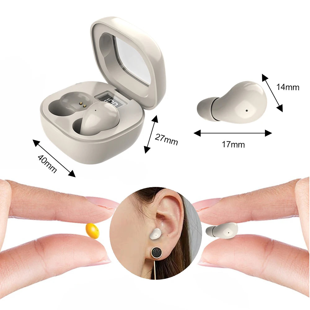 Mini écouteurs invisibles TWS Bluetooth 5.3, oreillettes sans fil, hi-fi, stéréo, réduction du bruit, pour iphone Xiaomi