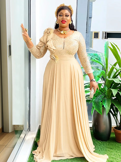 Robes de soirée de mariage africaines grande taille pour femmes, Dashiki Ankara, Robe de soirée élégante, tenue de noël, vêtements africains, 2025