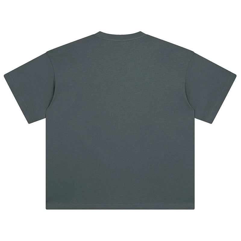 100 T shirt en coton lourd pour hommes et femmes, Tops à manches courtes, Tee shirts solides et surdimensionnés, vêtements de qualité 6.8oz 230gsm