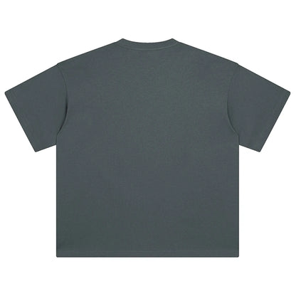 100 T shirt en coton lourd pour hommes et femmes, Tops à manches courtes, Tee shirts solides et surdimensionnés, vêtements de qualité 6.8oz 230gsm