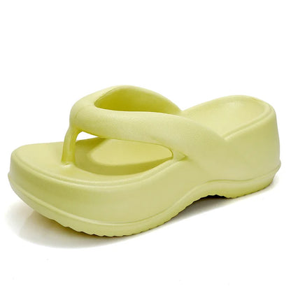 Eyriphy – tongs à plateforme pour femmes, sandales d'été à fond épais, pantoufles de plage en plein air, salle de bain, chaussures de maison, confortables, semelle souple