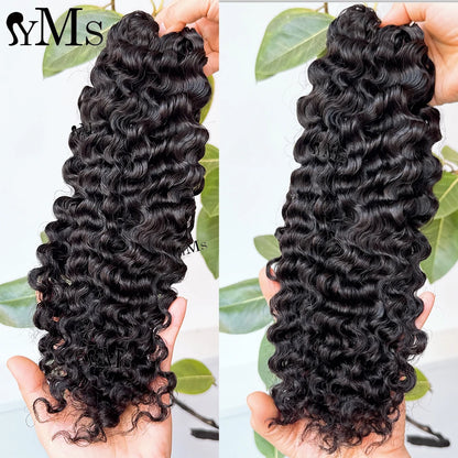 YMS classique birman bouclés Crochet Extensions de cheveux humains Invisible réel birman bouclés noeuds pré séparés Crochet cheveux humains