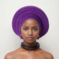 Turban Africain Plissé pour Femme, Déjà Fait, Cravates de Sauna, Bonnet Auto Gele, Hijab Musulman, Mariage Nigérian, Chapeau Rond