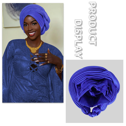 Mode africaine musulmane Turban casquette femmes Autogele couvre-chef dame bandeau Nigeria mariage couvre-chef Turbante Mujer 2025