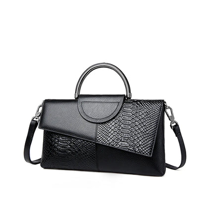 Sac à bandoulière en cuir synthétique PU pour femmes, sac à main et bourse à rabat à motif d'alligator pour dîner de mariage décontracté