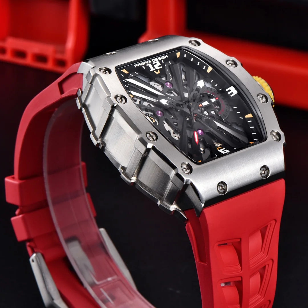 PAGANI UCO-Montre à Quartz pour Homme, Modules Movt VH65, Cadran Seton, 2024 m, Étanche, dehors, Rectangle, Verre Saphir, Nouveau, 100
