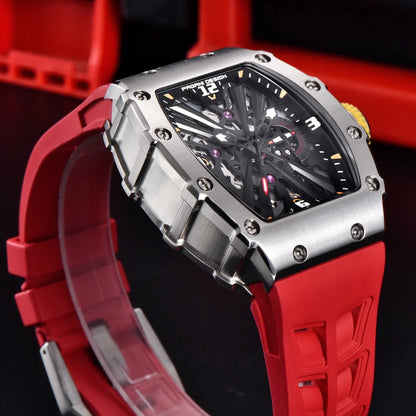 PAGANI UCO-Montre à Quartz pour Homme, Modules Movt VH65, Cadran Seton, 2024 m, Étanche, dehors, Rectangle, Verre Saphir, Nouveau, 100
