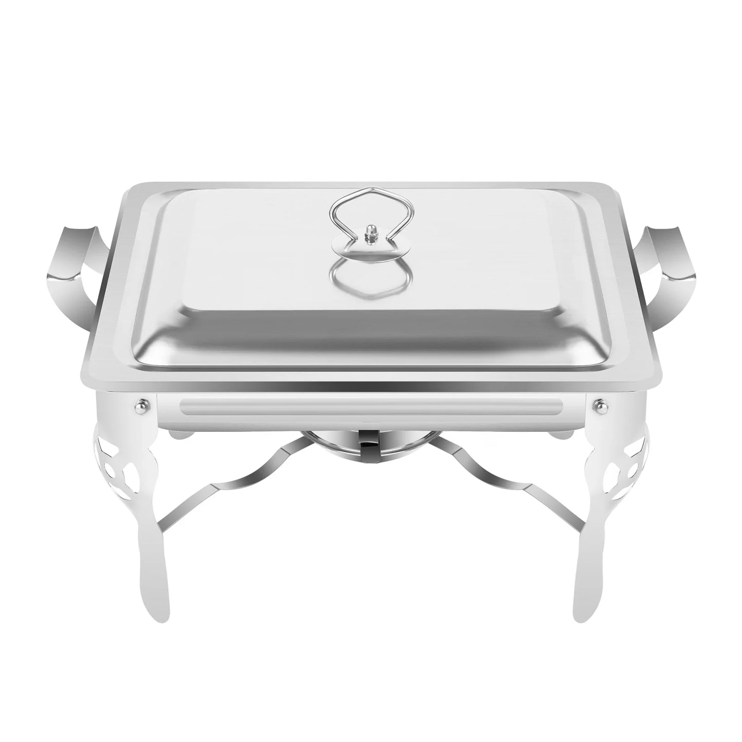 Réchaud/couvercle en acier inoxydable 6L, récipient chauffant pour Catering, Buffet de fête, poêle carré en libre-Service