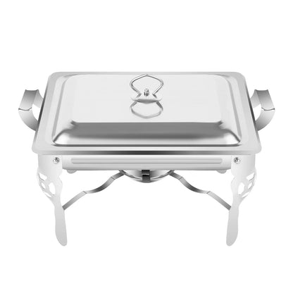Réchaud/couvercle en acier inoxydable 6L, récipient chauffant pour Catering, Buffet de fête, poêle carré en libre-Service