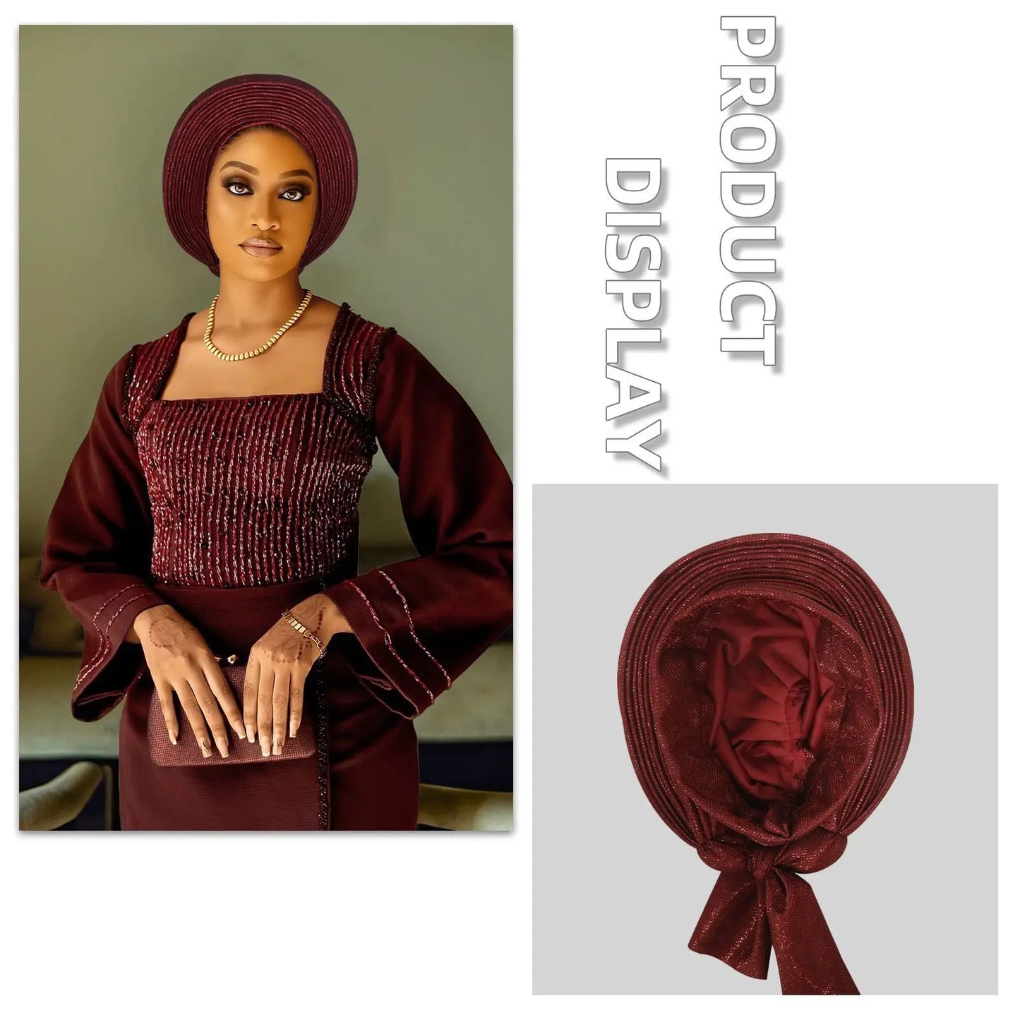 Casquette Turban plissée pour femmes africaines déjà fabriquées Auto Gele femme bandeau Nigeria dame chapeaux chapeau fête de mariage chapeaux