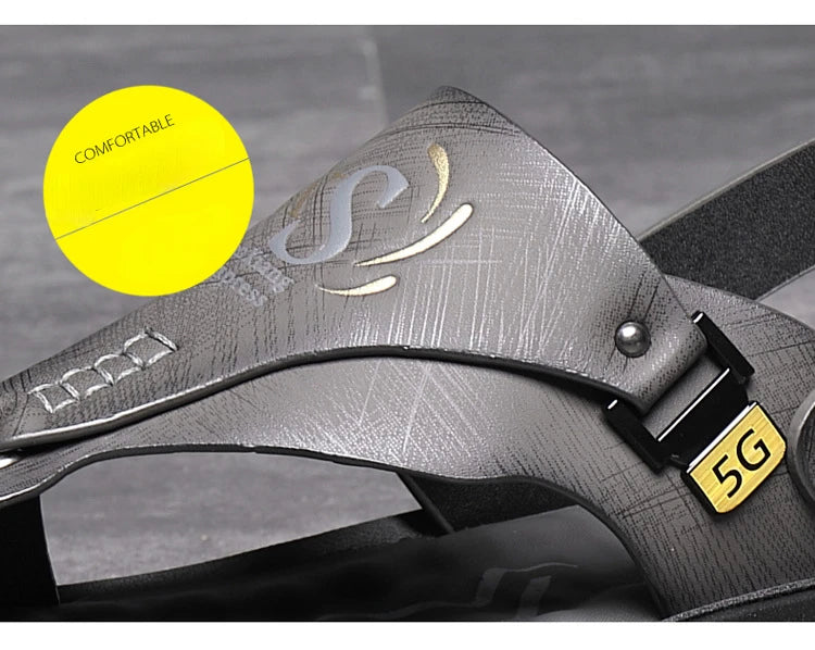 Marque hommes sandales été à semelles souples anti-dérapant chaussures de plage mâle en plein air confortable hommes pantoufles de luxe de haute qualité sandalias