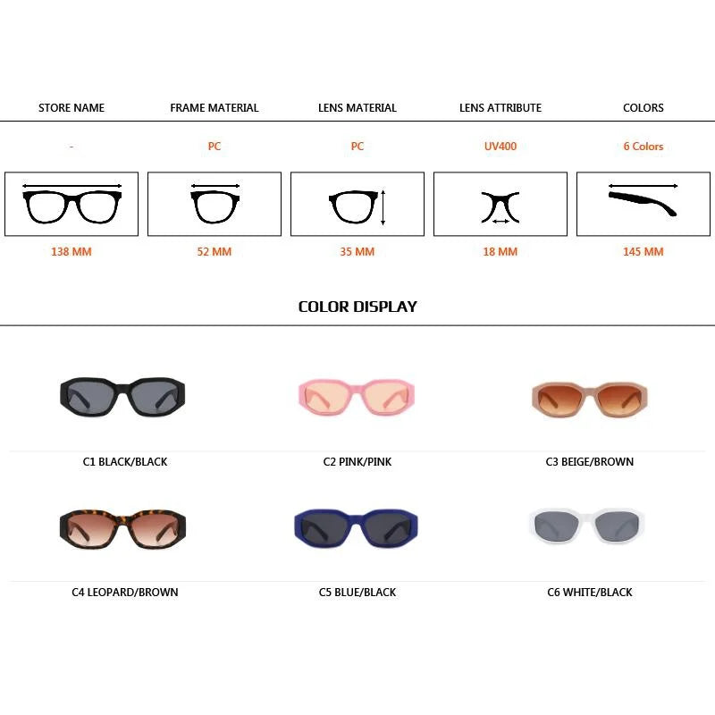 Femmes D'été Lunettes De Soleil Rectangle Lunettes De Soleil Mode Irrégulière Unique Designer Lunettes