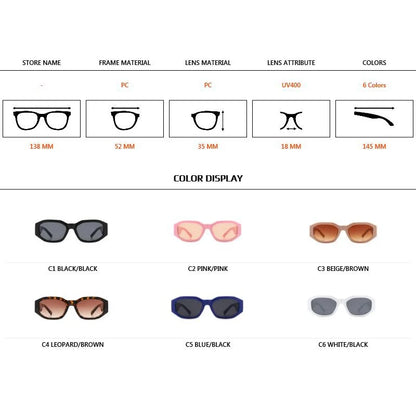 Femmes D'été Lunettes De Soleil Rectangle Lunettes De Soleil Mode Irrégulière Unique Designer Lunettes