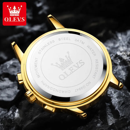 OLEVS marque originale montres pour hommes de luxe mode montre à Quartz de haute qualité nouveau Concept conception bracelet en acier inoxydable montre-bracelet