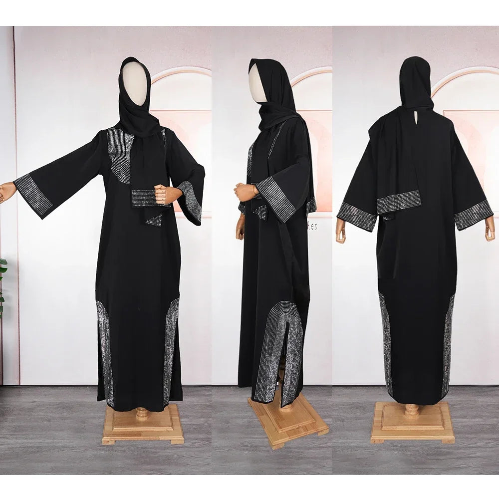 Abayas pour femmes dubaï luxe 2024 Robe de mode musulmane africaine Caftan Marocain robes de soirée Boubou Robe Djellaba Femme