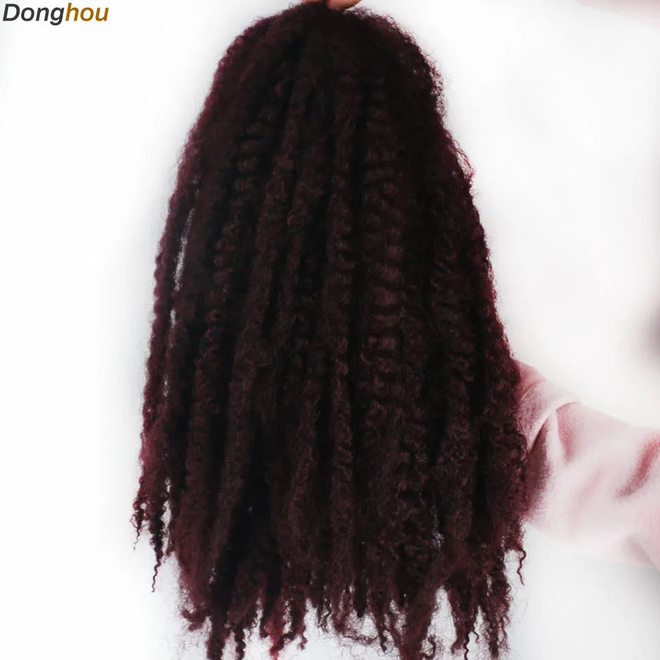 Marley Hair 18 pouces cheveux synthétiques tressés Marley Ombre noir brun blond gris 350 pour cheveux tressés Afro Kinky Marley Twist