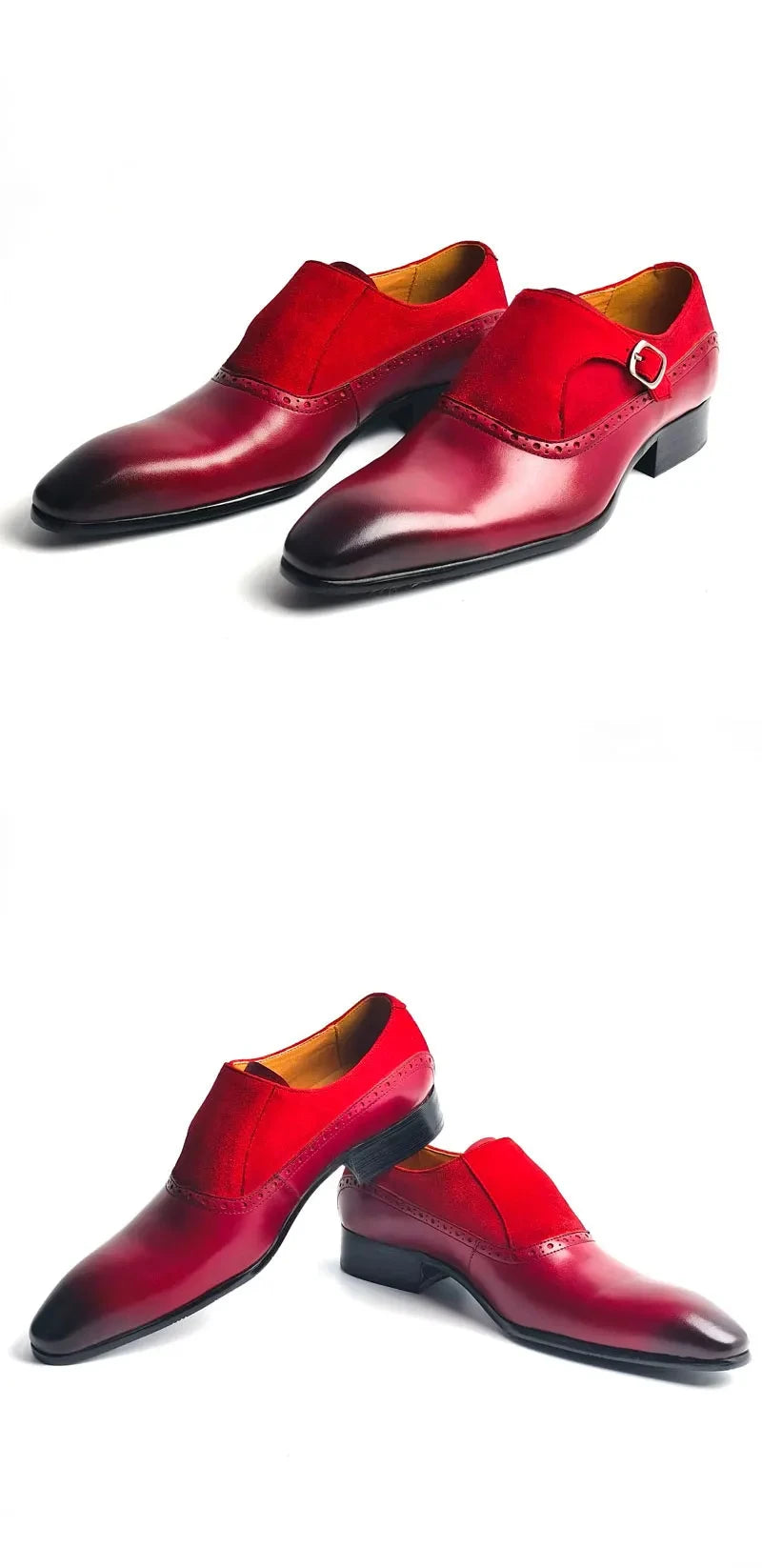 Mocassins en daim et cuir de vache faits à la main pour hommes, chaussures décontractées confortables à enfiler pour le bureau, semelle antidérapante de mariage, conception à motif solide