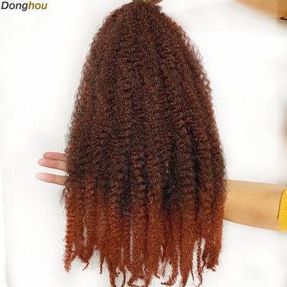Marley Hair 18 pouces cheveux synthétiques tressés Marley Ombre noir brun blond gris 350 pour cheveux tressés Afro Kinky Marley Twist