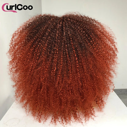 Perruque bouclée avec frange, perruque Afro bouclée pour femmes noires, perruque longue et moelleuse en Fiber synthétique pour fête quotidienne, Cosplay