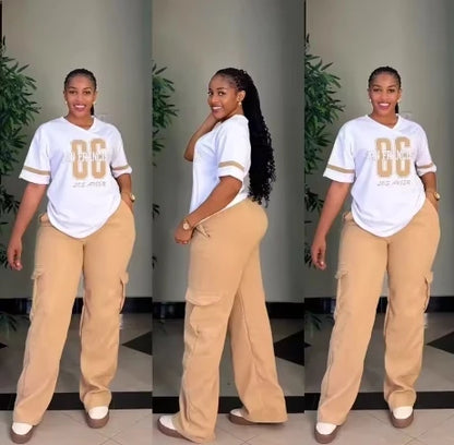 Ensemble dashiki en denim pour femmes, vêtements africains, nouvelle mode, haut à manches courtes et jeans moulants, tenue de soirée assortie pour dames, été, 2 pièces