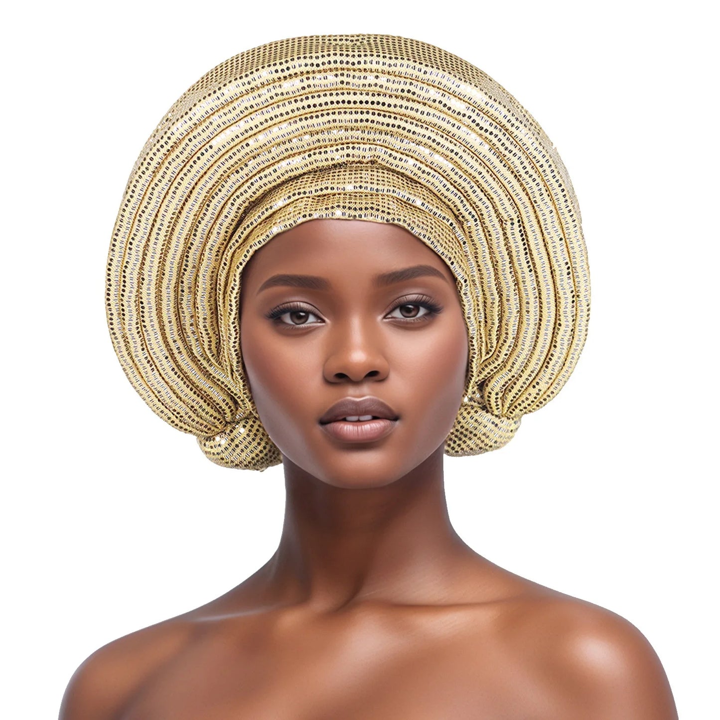 Casquette Turban plissée pour femmes africaines déjà fabriquées Auto Gele femme bandeau Nigeria dame chapeaux chapeau fête de mariage chapeaux