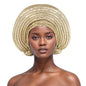 Casquette Turban plissée pour femmes africaines déjà fabriquées Auto Gele femme bandeau Nigeria dame chapeaux chapeau fête de mariage chapeaux