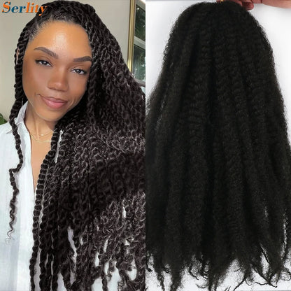 Marley Twist cheveux tressés pré - étirés pack de 1 - 6 ombre boucles africaines crochet cheveux tressés pour faux locs Jumbo Marley Twist cheveux