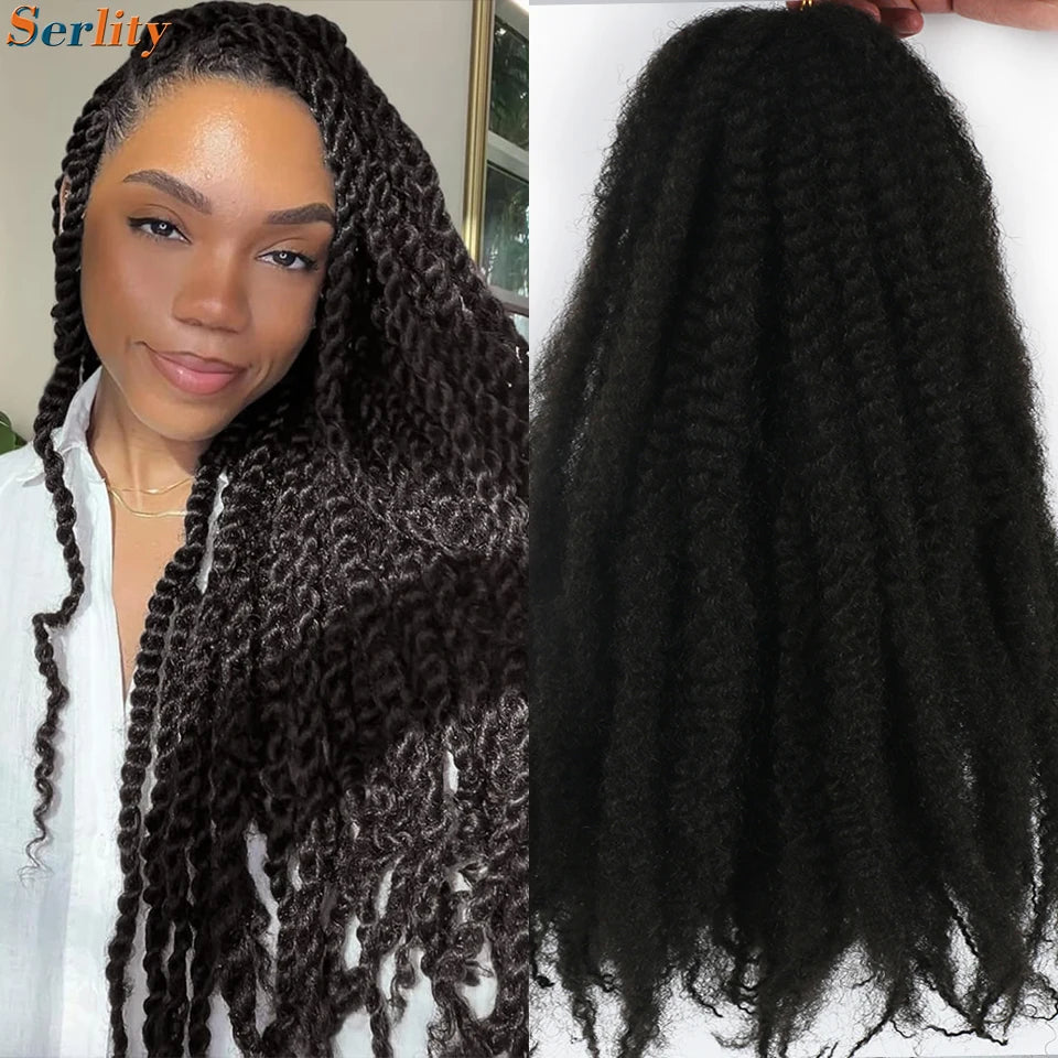 Marley Twist cheveux tressés pré - étirés pack de 1 - 6 ombre boucles africaines crochet cheveux tressés pour faux locs Jumbo Marley Twist cheveux