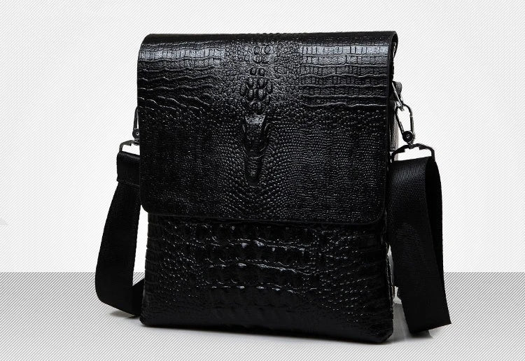 Marque de luxe sac de messager hommes en cuir affaires Alligator sac à bandoulière mâle sacoche décontractée Crocodile Grain sac à bandoulière pour hommes